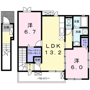 オリーブハウス【2階】の間取り