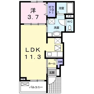 メゾン・ハピネⅡ【1階】の間取り