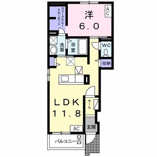 エフティヒア A【1階】の間取り