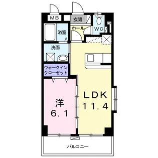 マンション ホープA【3階】の間取り