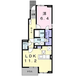メゾン ルミエール Ⅱ【1階】の間取り