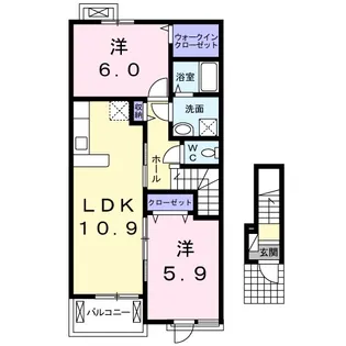 サニーメゾンA【2階】の間取り