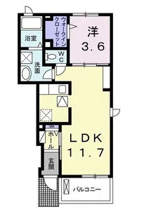 メゾン グラース【1階】の間取り