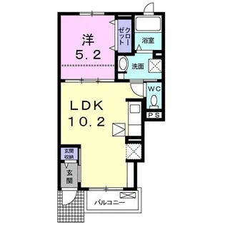レインボー國府 C【1階】の間取り