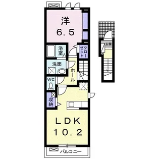 コトンシャトーライムテラス【2階】の間取り