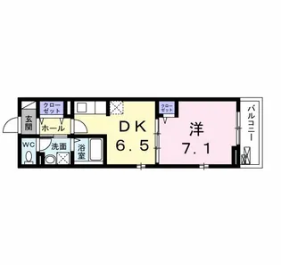 ラフレシール太秦Ⅰ【2階】の間取り