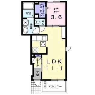 ブライト ヒル【1階】の間取り