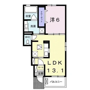 ワールドプレイスA【1階】の間取り