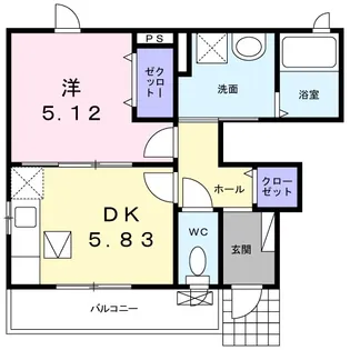ラッフィナートHR【1階】の間取り