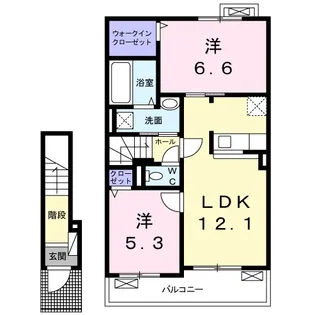 アグレアーブル【2階】の間取り