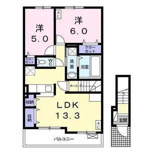 プラシード【2階】の間取り