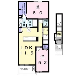 エスポワールⅠ【2階】の間取り