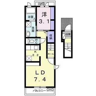 グレース・K【2階】の間取り