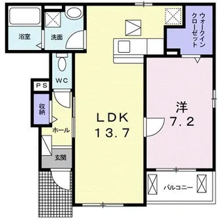 ブリーゼ・ベル・ウッドⅢ【1階】の間取り