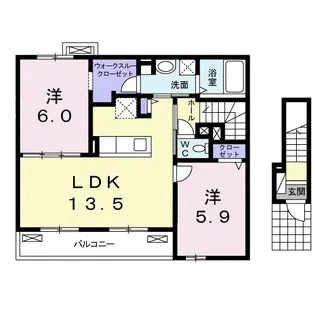 シャルマンコート太田 J【2階】の間取り
