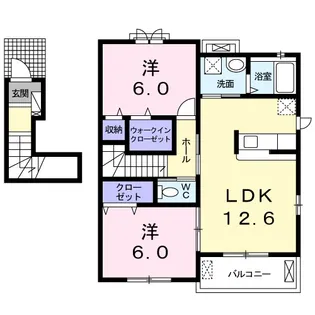 グランディールⅡ【2階】の間取り