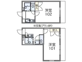 レオパレスイワタ【106号室】の間取り