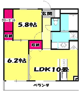 森甚 D棟【1階】の間取り