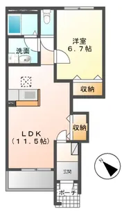 アイレクス(I lex)【1階】の間取り