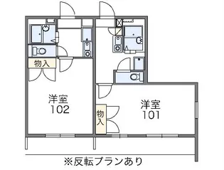 レオパレスエクセル【106号室】の間取り