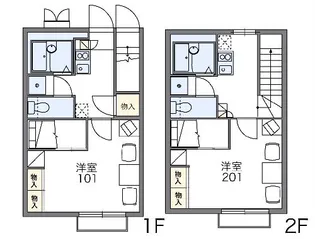 レオパレスフォレスタ ヴェント【104号室】の間取り