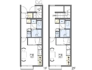 レオパレスLuna Coast【208号室】の間取り