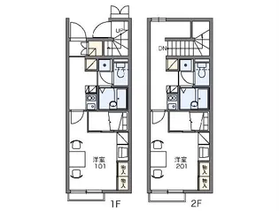 レオパレス丹荘【2階】の間取り