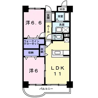 ラグジュアリー【4階】の間取り
