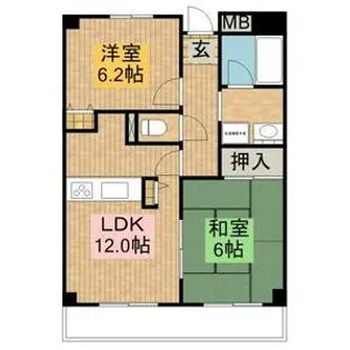 ロイヤルフラット壱番館【0502号室】の間取り