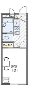 レオパレスTORISU【204号室】の間取り