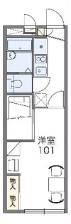 レオパレスのりくらⅠ【109号室】の間取り