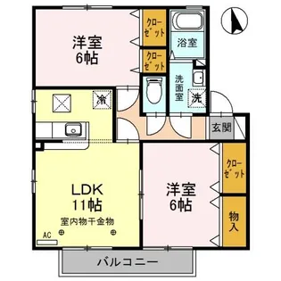 プレアデス・コート B【1階】の間取り