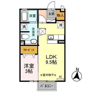 ヴェルデ・ナチュール Ⅱ B【1階】の間取り