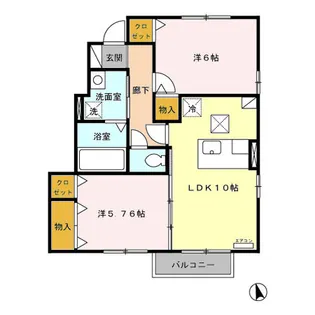 グランソシエ A【1階】の間取り