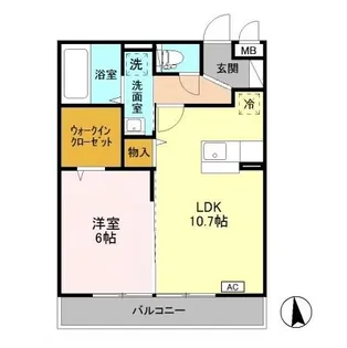 ピア・プランドール【3階】の間取り