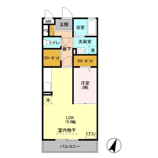 ヴィルドミールMIYUKI【3階】の間取り