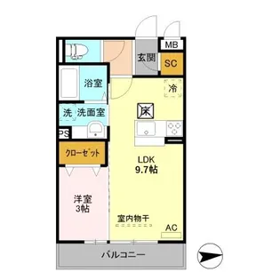 ヴィクトワール【1階】の間取り