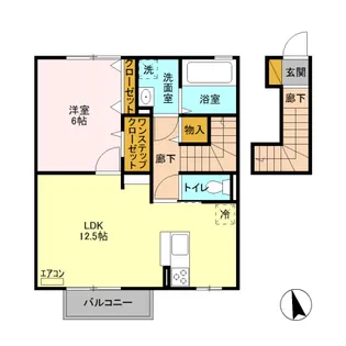 ルナール. B【2階】の間取り