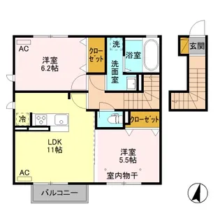 アルストロメリア【2階】の間取り