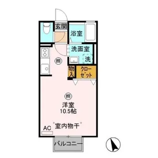 イノセントワールド 五番館【1階】の間取り