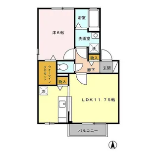 セジュールKIYO B【1階】の間取り