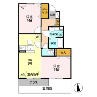 グラシアス B【1階】の間取り