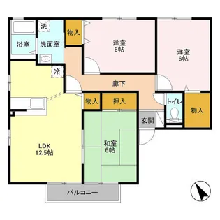 フラワーレジデンス北山 G【2階】の間取り