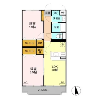 Y&M PisoRayo【1階】の間取り