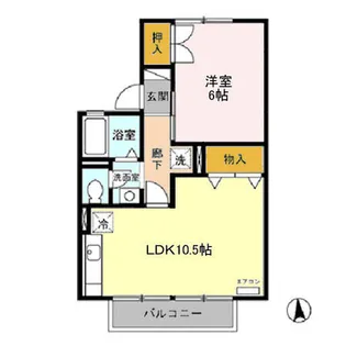 エピナール A【A102号室】の間取り