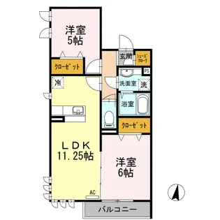 クレール ド ルネ【3階】の間取り
