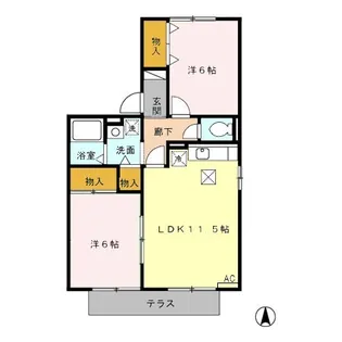 パストラル B【1階】の間取り