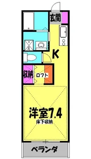 ルネス カシーラ【1階】の間取り