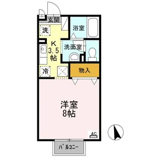 セジュールKAMAYA2000【1階】の間取り