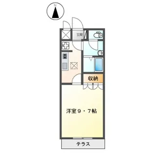 フラワーハイツ龍ヶ崎【1階】の間取り